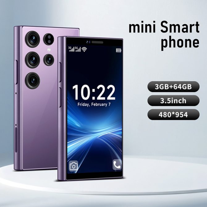 Perfect gift for children, new Mimi 3 64GB unlocked smartphone, compact 3.5-inch high-definition screen, 260mAh battery, dual SIM, face recognition, mobile phone, smartphone
