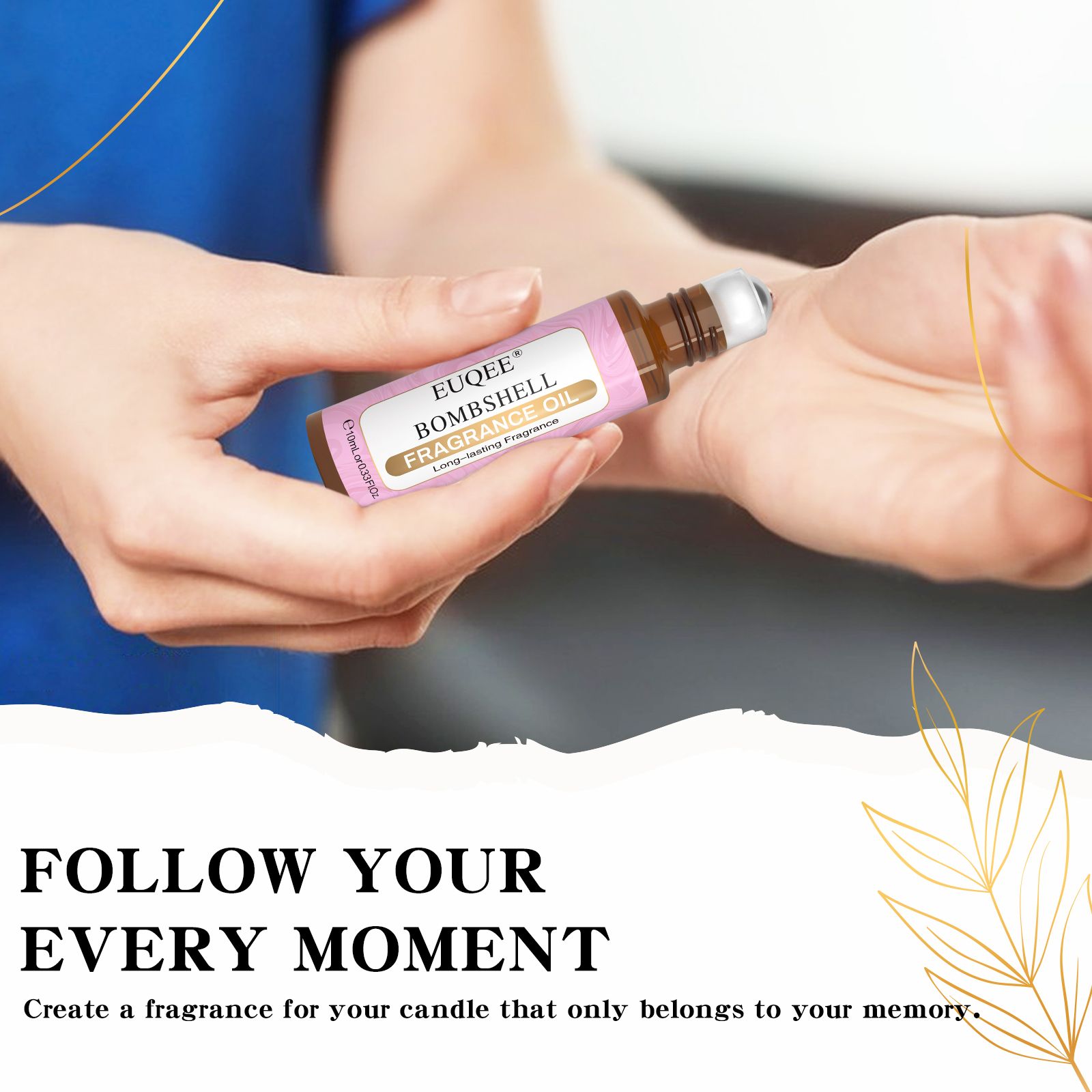 EUQEE 10ml Roll-On Fragrance Oil for Skin Sea Breeze White Musk Coconut & Vanilla Bubble Gum Green Tea Long Lasting Scent - Image 34