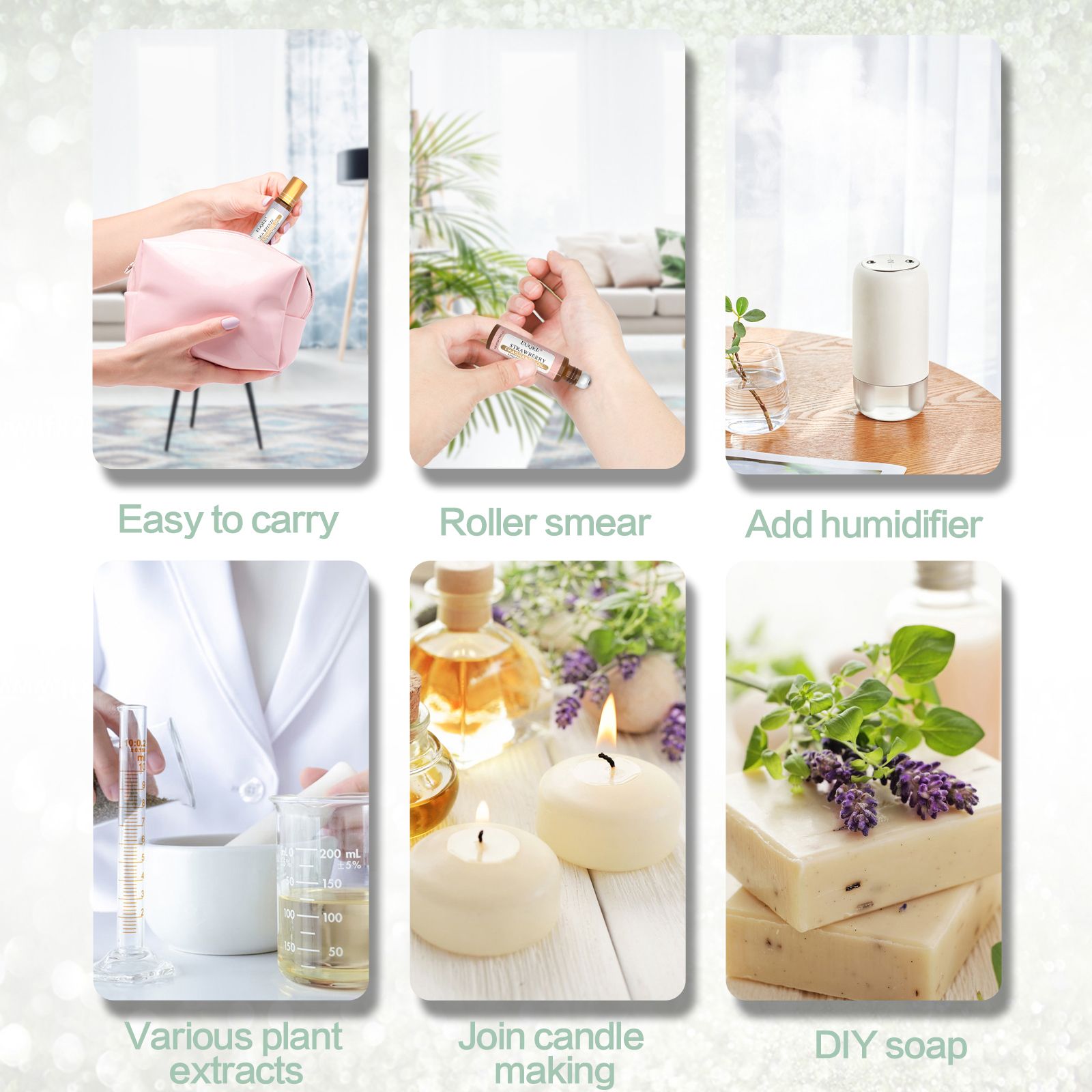 EUQEE 10ml Roll-On Fragrance Oil for Skin Sea Breeze White Musk Coconut & Vanilla Bubble Gum Green Tea Long Lasting Scent - Image 35