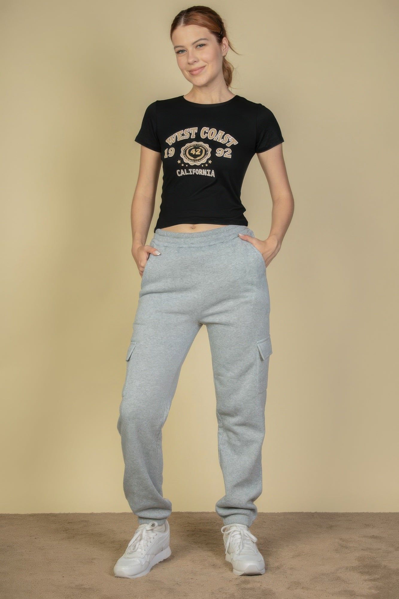 Side Pocket Drawstring Waist Sweatpants - Image 15