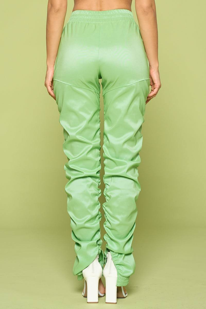 Leather Pu Ruched Pants - Image 8