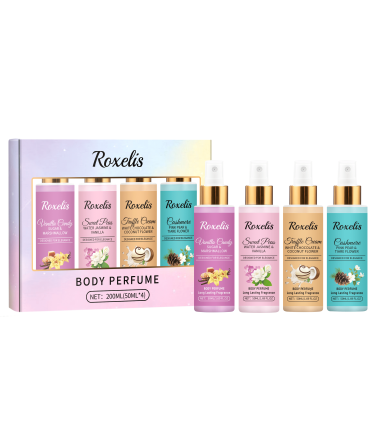 Roxelis Body Fragrance Spray Set - Long-Lasting Fresh Fragrance and Elegant Body Spray Set with Fruity Notes