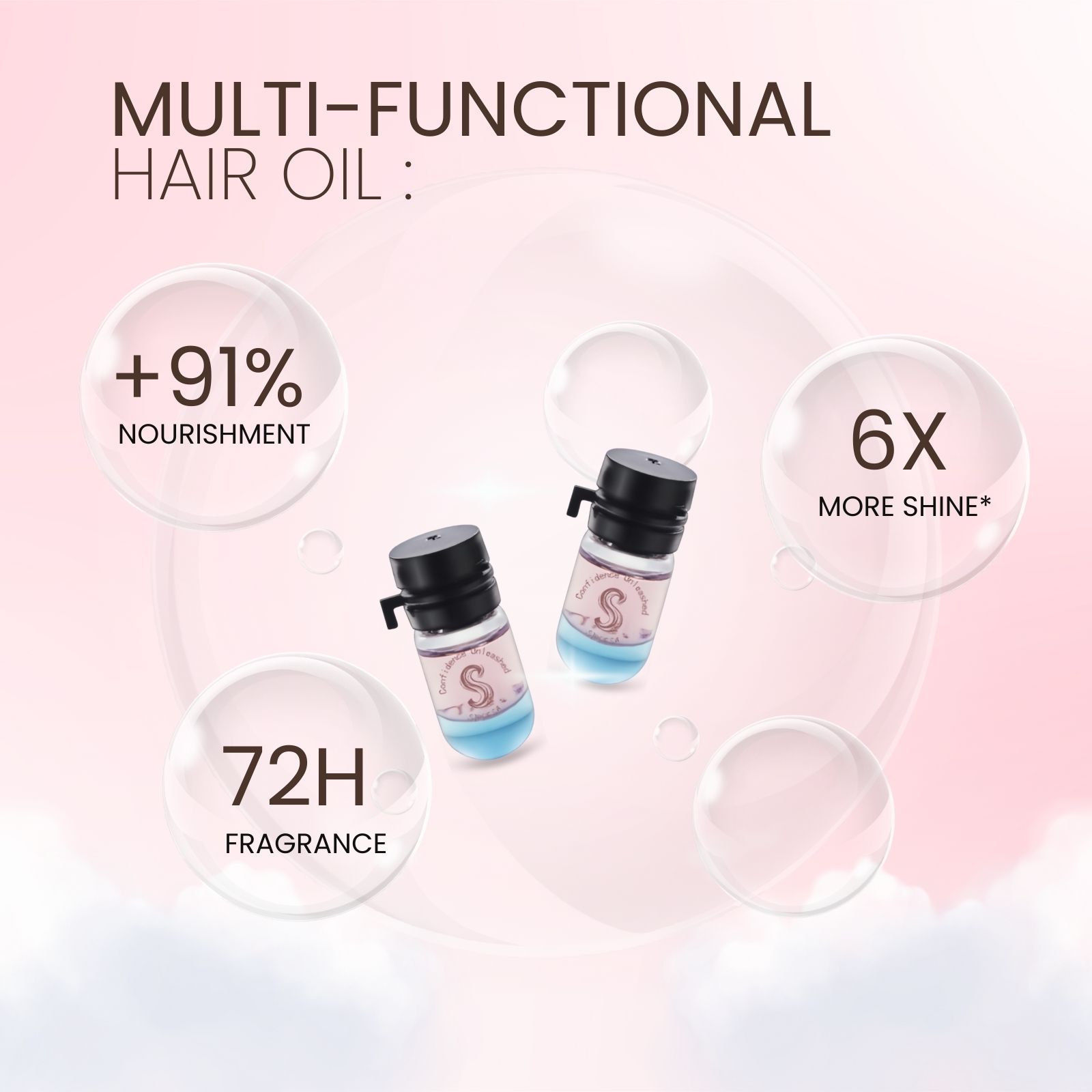 Sipresa Splash'n Shine Hair Perfume Oil 9 Unique Scents in 1 Pack Natural Plant-based Oils 72H Long-Lasting Fragrance 36-PCs Travel Set Haircare - Image 2