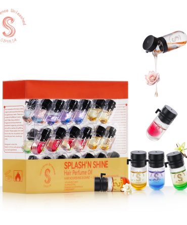 Sipresa Splash'n Shine Hair Perfume Oil 9 Unique Scents in 1 Pack Natural Plant-based Oils 72H Long-Lasting Fragrance 36-PCs Travel Set Haircare