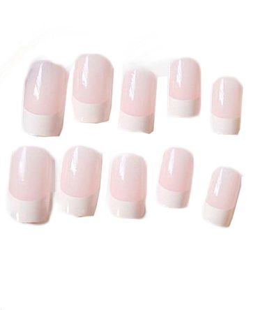 False Fingernails Pink Artificial False Nails Tips Full Cover Square Fake Nails