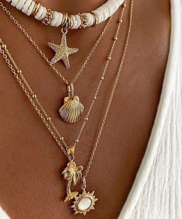 Elegant Starfish Shell Necklace: A Trendy Accessory for Women's Fine Jewelry Collection