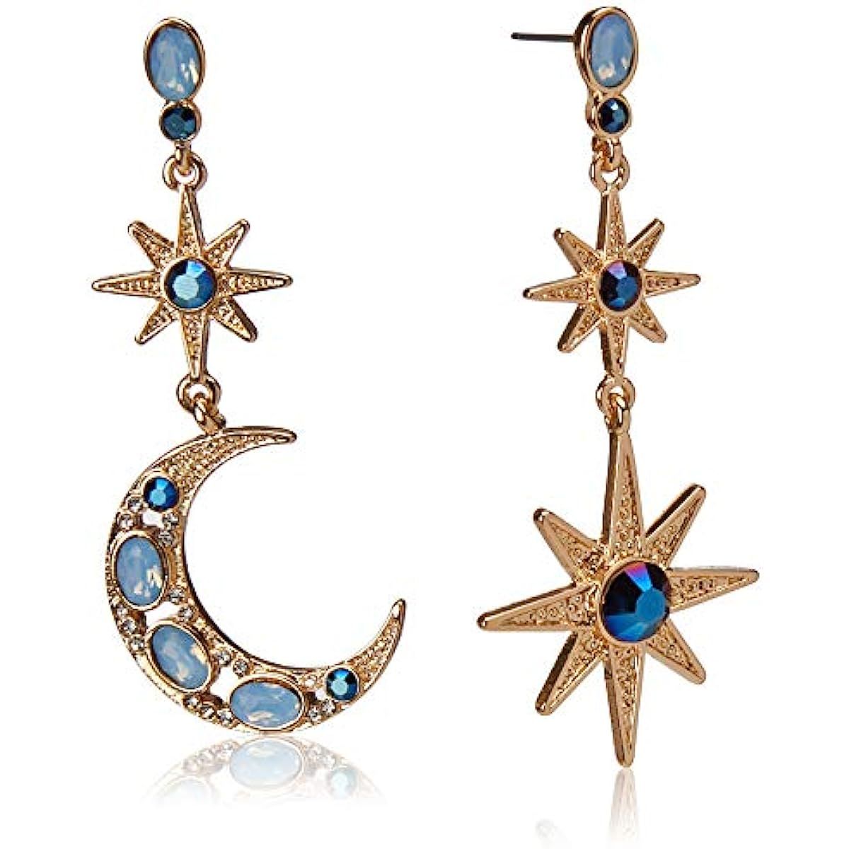 Celestial Moon & Star Drop Earrings - Image 4