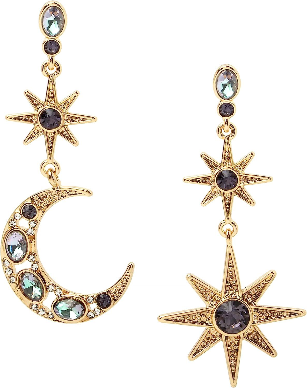 Celestial Moon & Star Drop Earrings - Image 5