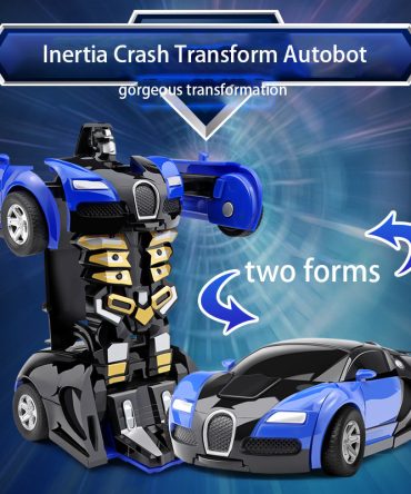 Deformation Vehicle Collision Impact One-Button Inertial Bugatti Veyron Toy Car Transformers Robot Kid Child Gift Time limited