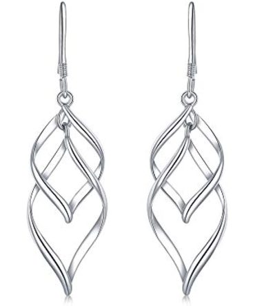 DESIMTION 14K Gold Plated Sterling Silver Post Lightweight Classic Dangle Earrings for Women Girls