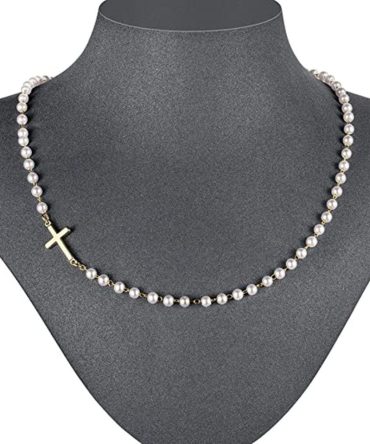 Tewiky 18k Gold/Silver Plated Simple Evil Eye Turquoise Cross Pendant Choker Necklace Simple Tiny Necklace for Women Girls