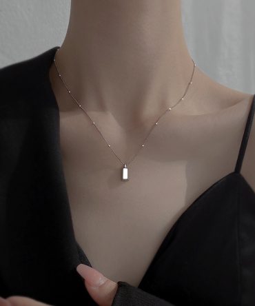 Elevate Your Style with Our Hypoallergenic Golden Necklace for Women - 1 PC of High-Quality S925 Silver Strands Jewelry