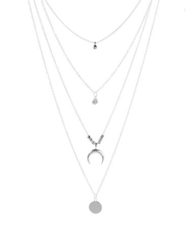 Crystal Zircon Heart Star Charm Layered Pendant Necklace Set for Women Charms Fashion Square Rhinestone Female Vintage Jewelry