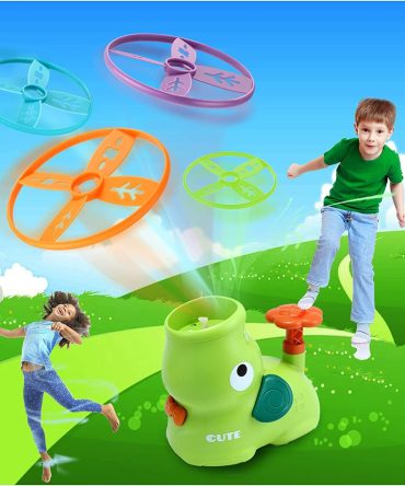 Outdoor Toys for Kids Ages 4-8: Elephant Butterfly Catching Game - Toddler Chasing Toy 3 4 5 6 7 Year Old Boys Girl Flying Spinner Toy Disc Rocket Launcher Kid Age 8-12 Gifts Fun Family Outside Games