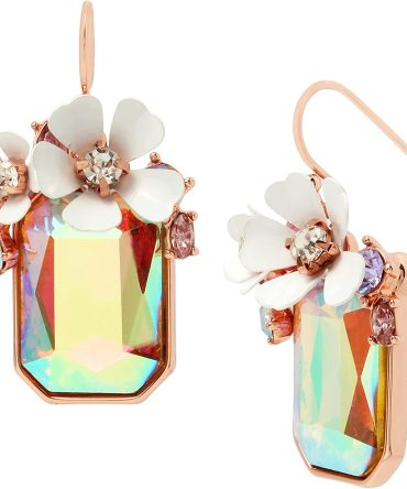 Flower Cluster Stone Drop Earrings