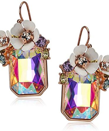 Flower Cluster Stone Drop Earrings