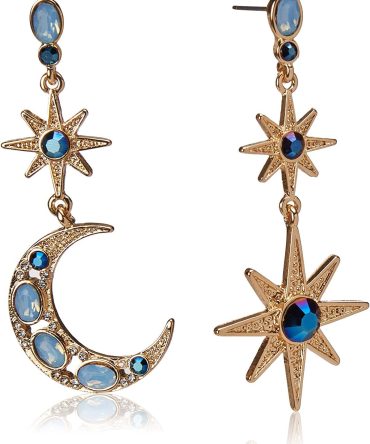 Celestial Moon & Star Drop Earrings