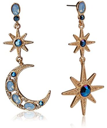 Celestial Moon & Star Drop Earrings