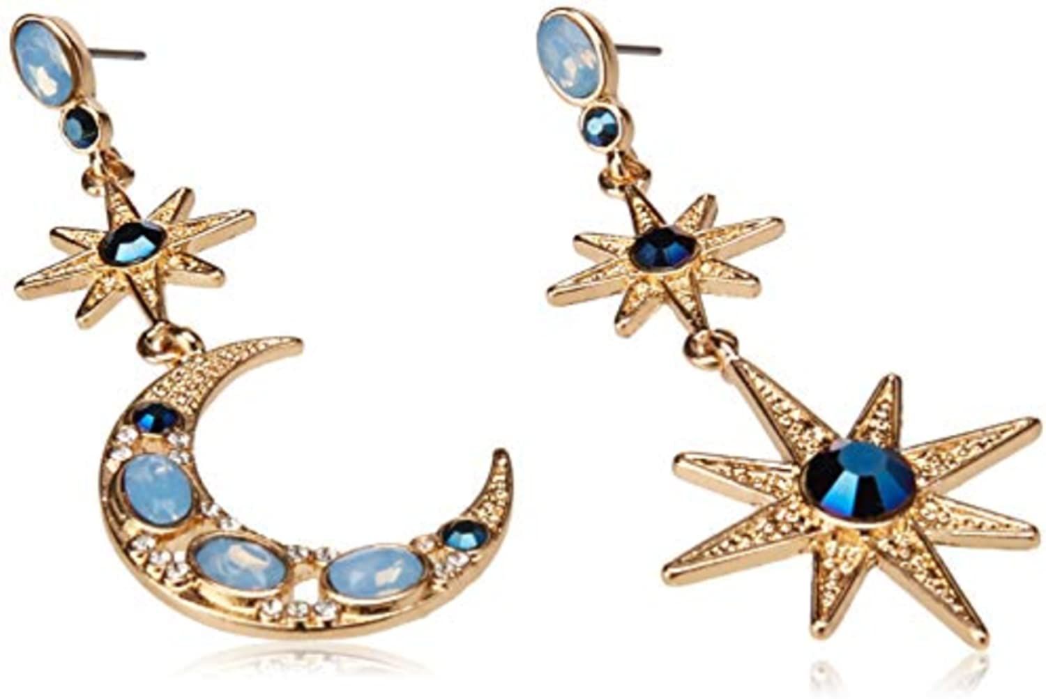 Celestial Moon & Star Drop Earrings - Image 6