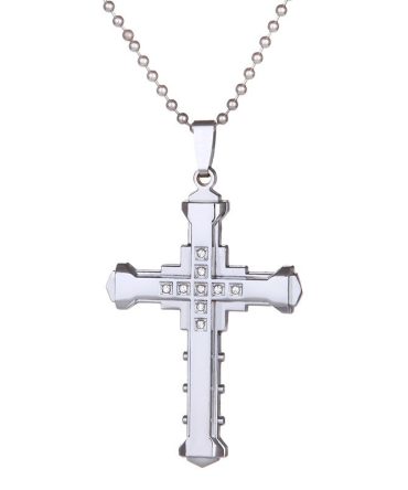 Fashionable Men Jesus Cross Zircon Necklace Gold Plated Cross Pendant Hip Hop Necklaces for Men Jewelry Party Anniversary Gift