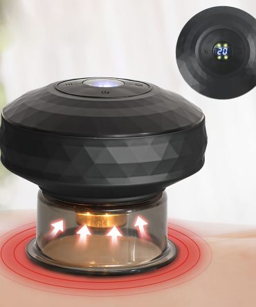 1pc Electric Cupping Therapy; Smart Dynamic Cupping Machine Cellulite Massager 3 In 1 Massage Vacuum Therapy Device With 12 Levels Temperature & Suction; Suitable For Neck; Shoulder And Back Massa