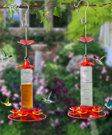 1pc Hummingbird feeder for outdoor decor; hanging bird feeder