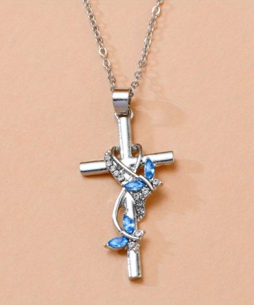 Angel Wings Cross Cross Necklace Clavicle Chain Vintage Pendant Gift Fashion Banquet Accessories