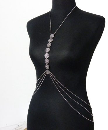 Bohemian Coin Body Chain Sexy Back Necklace Jewelry Beach Body Accessories For Women Layered Harness Bikini Chain