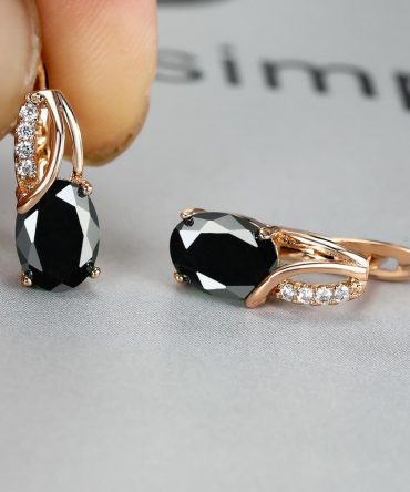 Simple Fashion Oval Cut Marble Marble Zircon Earrings Vintage Zircon Earrings Bridesmaid Wedding Jewelry Gift