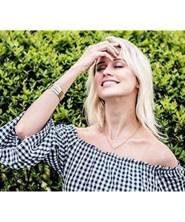 JoycuFF Bracelets for Women Personalized Inspirational Jewelry Mantra Cuff Bangle Friend Encouragement Gift for Her