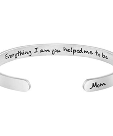 JoycuFF Bracelets for Women Personalized Inspirational Jewelry Mantra Cuff Bangle Friend Encouragement Gift for Her