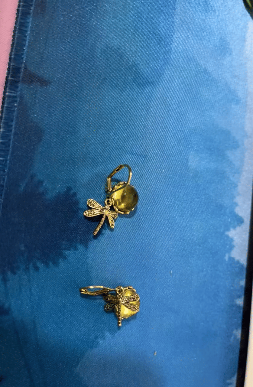 Fashion Jewelry Women's Earrings Hanging Vintage Dragonfly Pendant Earring Boho Chakra Blue Moonstone Drop Earrings For Women Wedding Charm Ethnic Jewellery - Image 6