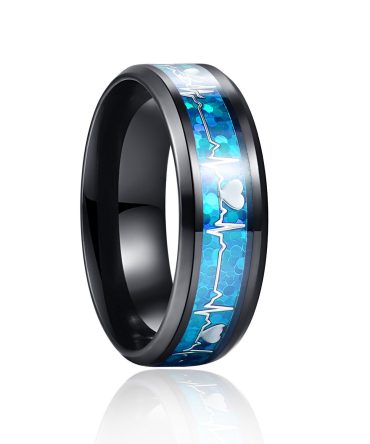 Heartbeat Metal Sheet Glue Drop Ring