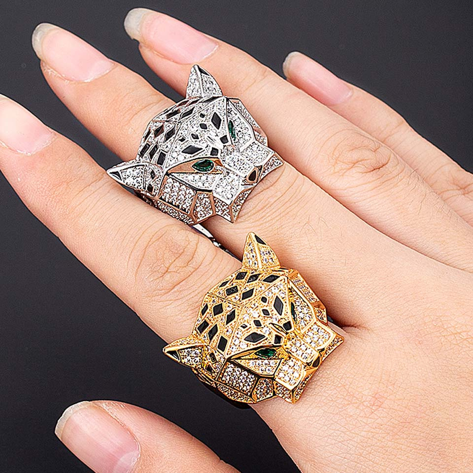 Gold And Rhodium Plating Leopard Man - Image 2