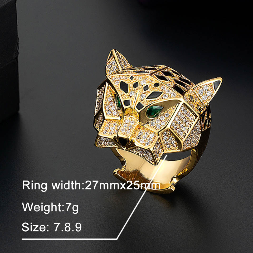 Gold And Rhodium Plating Leopard Man - Image 3
