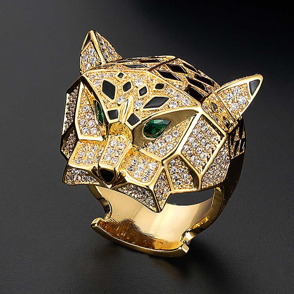 Gold And Rhodium Plating Leopard Man - Image 7