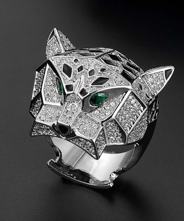 Gold And Rhodium Plating Leopard Man