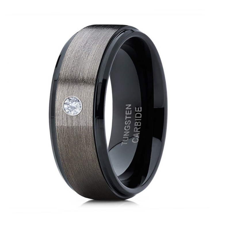 Black And Silver Stainless Steel Ring Men's Accessories - Image 4