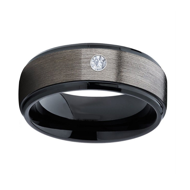 Black And Silver Stainless Steel Ring Men's Accessories - Image 5
