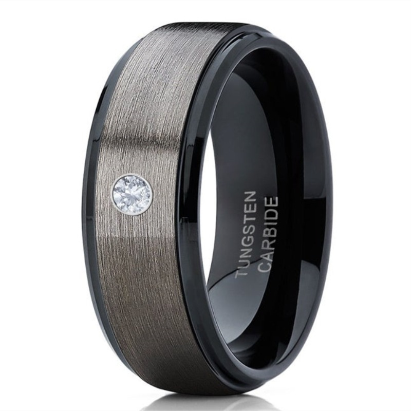 Black And Silver Stainless Steel Ring Men's Accessories - Image 6