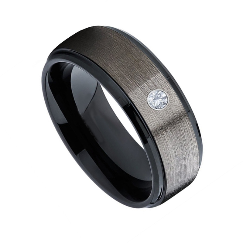 Black And Silver Stainless Steel Ring Men's Accessories - Image 3
