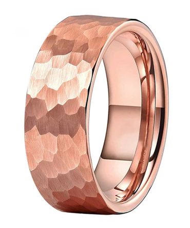 Tungsten Steel Ring Matte Rose Gold Fashion Men