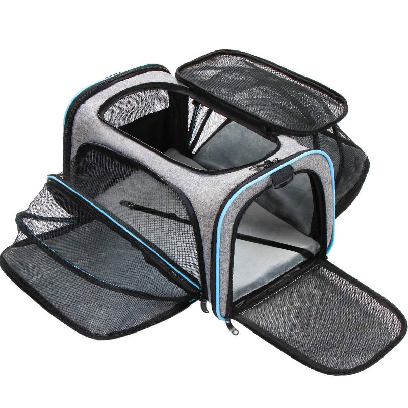 Outdoor dog portable handbag; 4 Sides Expandable Cat Carrier Bag with Removable Fleece Pad; Dog Carrier for Cats; Puppy and Small Dogs - Image 16
