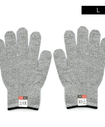 Cut Resistant Gloves - Ambidextrous, Food Grade, High Performance Level 5 Protection. Size Medium, Complimentary Ebook Included