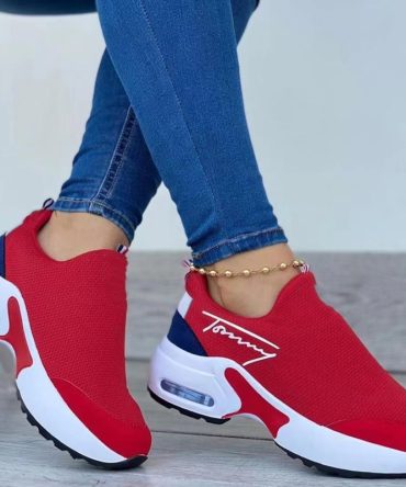 Tennis Shoes for Women 2022 Gym Sports Shoes Female Wedge Platform Sneakers Lace-up Breathable Walking Shoes Tenis Feminino