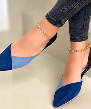 Women's Ballet Flats Loafers Autumn Flat Shoes for Women Pointed Toe PU Slip on Shallow Casual Mixed Color Ladies Shoe