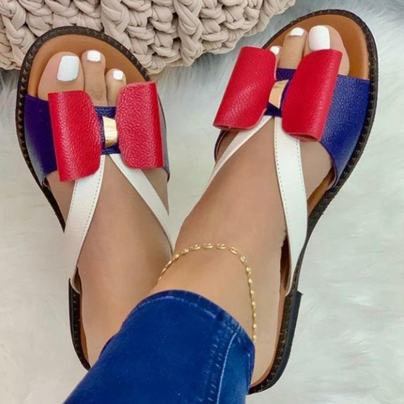 Summer Women Slippers Cute Butterfly-Knot Casual Sandals Lady Slides Flats Slip-On Women Shoes for Women 2021 Zapatillas Mujer - Image 32