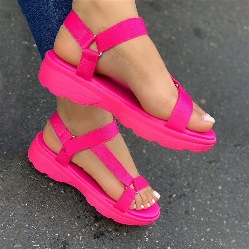 Colorful Wedge Sandals Summer Women Korean Style Fashion Breathable Plus Size Soft Bottom Platform Slippers Sandalias Para Mujer - Image 184