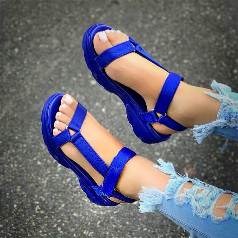 Colorful Wedge Sandals Summer Women Korean Style Fashion Breathable Plus Size Soft Bottom Platform Slippers Sandalias Para Mujer - Image 219