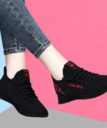 Women's Breathable Non-slip Platform Fashion 2022 Autumn New Casual Shoes Korean Running Shoes Black Sneakers shoes for women